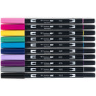 Tombow - Stylos à double pointe, couleurs Galaxie, paq./10-Pour les artistes, illustrations, petits dessins, ou pour écrire son journal, pratiquer son écriture