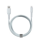 Basic Tech - Câble Lightning de 3 pi, Gris-Comprend une sangle d'organisation
