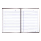 Blueline - Livre de notes reliure sans couture avec onglets autocollants - 9-1/4" x 7-1/4" - Noir-Ligné bleu avec marge