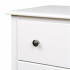 PrepacMC – Table de nuit à 2 tiroirs de la collection Monterey, 21 3/4 po, blanc-Dimensions : 21 3/4 haut. x 23 1/4 larg. x 16 prof. (po)
