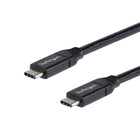 StarTech - Câble USB-C à USB-C avec 5A PD, M/M, 3 m (10 pi), USB 2.0, certifié USB-IF-Périphériques d'alimentation USB de type C - Fournit jusqu'à 5 ampères de puissance de sortie pour charger rapidement des périphériques mobiles ou alimenter un ordinateur portable USB-C - Alimentez votre ordinateur portable USBC à partir d'un chargeur mural USB de type C / chargeur de voiture / banque d'alimentation - Chargez un ordinateur portable USB de type C à partir d'une station de connexion - certifié USB-IF - compa