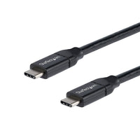 StarTech - Câble USB-C à USB-C avec 5A PD, M/M, 3 m (10 pi), USB 2.0, certifié USB-IF-Périphériques d'alimentation USB de type C - Fournit jusqu'à 5 ampères de puissance de sortie pour charger rapidement des périphériques mobiles ou alimenter un ordinateur portable USB-C - Alimentez votre ordinateur portable USBC à partir d'un chargeur mural USB de type C / chargeur de voiture / banque d'alimentation - Chargez un ordinateur portable USB de type C à partir d'une station de connexion - certifié USB-IF - compa