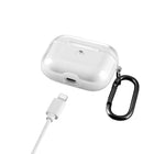 Generak Supply Étui Transparente Anti Choc pour AirPod Pro avec Fermeture et Mousqueton-Un ajustement parfait, facile à retirer et à installer