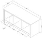 South Shore – Banc de rangement Vito, blanc pur (10327)-Accessoires non compris