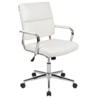 Flash Furniture Chaise De Bureau Pivotante Exécutive Leathersoft Panel-Blanc (BT20595M2WH)-Rembourrage LeatherSoft Blanc