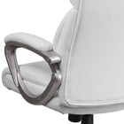Flash Furniture - Fauteuil de bureau de luxe à dossier mi-dos, similicuir blanc (GO2236MWH)-Mécanisme de verrouillage d'inclinaison