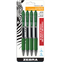 Zebra - Stylos gel Sarasa Rapid Dry, rétractable, 0,7mm, vert, paq./4 (46884STP)-Encre gel Rapid Dry fluide à faible viscosité