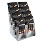 Azar Displays – Porte-brochures à 4 niveaux et 8 compartiments, 3 plis (252377)-Dimensions : 9,25 larg. x 7 prof. x 13,25 haut. (po)