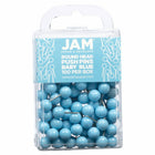 JAM PAPER - Punaises Colorees, Punaises Carte à Tête Ronde, Bleu Bebe, Paquet de 100-Punaises en plastique