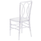 Chaise empilable Flash Elegance couleur cristaux de glace avec dossier design du créateur-Finition glacée transparente