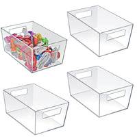 Azar - Bac fourre-tout de stockage d'organisateur moyen avec poignée - 10 po l x 6.75 po P x 4.5 po H-Vendu en paquets de: 4