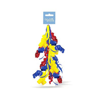 Choux frisés Rouge, Bleu, Jaune, Paquet de 12 (76005) - Millbrook Studios-Rouge, Bleu, Jaune