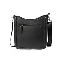 Nicci - Sac à bandoulière zippé de taille moyenne avec sangle web - Noir-Sac bandoulière