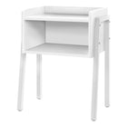 Monarch Specialties - 3594 Table D'Appoint - 23 po H/Blanc/Metal Blanc-Table d'appoint rectangulaire à 2 niveaux dans un fini blanc avec un dessus de table de style plateau avec des bords surélevés sur les côtés et à l'arrière, des bords avant arrondis et 1 compartiment de rangement