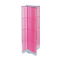 Azar Displays – Présentoir de plancher rotatif à panneaux perforés, 16 x 60 po, rose (700420-PNK)-En plastique rose