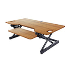 Rocelco – Support de bureau haut de gamme DADR-46 à hauteur réglable, 46 po, avec portée verticale allongée, teck-Supporte jusqu'à 60 lb