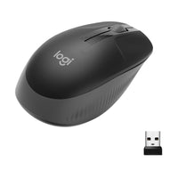 Logitech M190 Souris Sans Fil Ambidextre - Graphite-Confort sans fil : Forme profilée et ergonomique suivant les courbes naturelles des grandes mains. Placez vos doigts dans la position idéale grâce aux boutons creusés pour un confort du matin au soir
