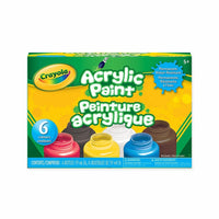 Crayola - Peinture acrylyque - Paquet de 6-Comprend 6 bouteilles de 59 ml de peinture acrylique