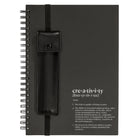 Gry Mattr - Ensemble de carnets de croquis créatifs – Reliure spirale – Noir-Couverture noire soft touch et pages blanches.