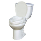 Drive Medical - Rehausseur de siège de toilettes avec verrouillage et abattant, hauteur de 4 po-14 long. x 16 larg. x 4 haut. (po)