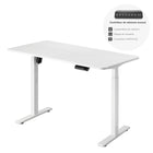 Ezywork - Bureau assis-debout électrique - 48" x 24" - Blanc-Plage de réglage en hauteur : 28,75" - 47,6" (73cm - 121cm)