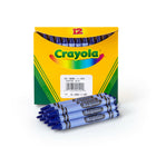 Crayola - Crayons bleu - Paquet de 12-Les crayons de cire Crayola sont conçus avec l'accent sur une couleur vraie, un tracé lisse et la durabilité