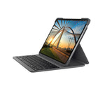 Logitech- Étui clavier Slim Folio Pro pour iPad Pro 12,9 pouces (3e et 4e génération) - Graphite-Touches rétroéclariées : Tapez de jour comme de nuit. Le Slim Folio Pro comprend des touches rétroéclairées comme celle d’un laptop et 3 niveaux de luminosité pour optimiser la productivité partout