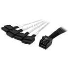 StarTech - Câble interne Mini-SAS à SATA, SFF-8643 à 4x SATA, 3,3 pi-Compatible avec les disques SATA 6 Gbps