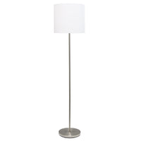 Simple Designs – Lampe de sol à incandescence, blanche (LF2004-WHT)-Conception classique et simple qui convient à n’importe quelle pièce