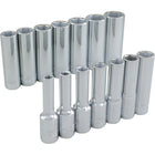 Ensemble de 14 douilles longues, prise 3/8 6pans-1