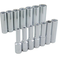 Ensemble de 14 douilles longues, prise 3/8 6pans-1