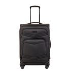 Air Canada - Valise à roulettes souple de 24 po Central Collection - Noir-Construit en polyester durable