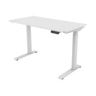 Bureau assis-debout électrique de 23,5 L po de TygerClaw - Blanc-Technologie à moteur unique pour un réglage puissant et fluide