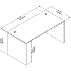 Bureau 60 po L x 30 po P Studio C de Bush Business Furniture, blanc (SCD260WH)-Conforme aux normes de qualité ANSI/BIFMA en matière de sécurité et de performance