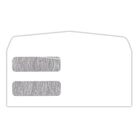 Blueline - Enveloppe #9, double fenêtres - 4" x 9" - Blanc - Paquet de 100-Enveloppe blanche