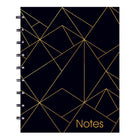 Livre de notes MiracleBind Collection Or de Blueline - 9-1/4 x 7-1/4po - Noir - 116 Pages-Pages microperforées blanches