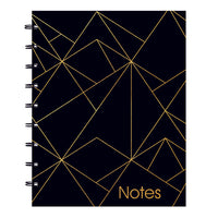 Livre de notes MiracleBind Collection Or de Blueline - 9-1/4 x 7-1/4po - Noir - 116 Pages-Pages microperforées blanches