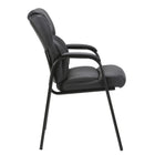 TygerClaw - Chaise d'invité à dossier bas-Rembourrage en cuir souple