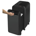 Fellowes - Déchiqueteur Powershred LX220 à coupe micro, 20 feuilles, noir-Déchiquette pendant jusqu'à 30 minutes avant une période de refroidissement de 15 minutes requise