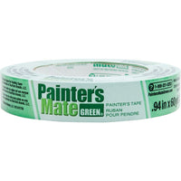 Shurtech - Ruban-cache Painter's Mate vert, 24 mm x 55 m-Recommandé pour plusieurs surfaces dont le cloison sèche peint, le bois, le métal, le verre et plus