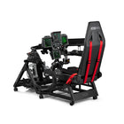 Next Level Racing - Flight Stand Pro Cockpit de simulation - Noir-Le poteau de montage central HOTAS avec réglage de la hauteur et de l'angle permet une configuration militaire réaliste