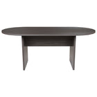 Flash Furniture Table De Conférence Ovale 6' - Gris Rustique (GCTL1035GRY)-Table de réunion commerciale