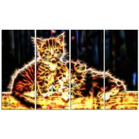 Designart – Impression sur toile, chatons colorés, 5 panneaux (PT2352-271)-Impression