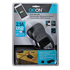 GO ON - Concentrateur usb de bureau, noir -Bouchon de gain d'espace Concentrateur usb de bureau