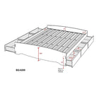 PrepacMC – Grand lit de rangement matelot à 6 tiroirs, 63 po, fini noir-Assemblage nécessaire