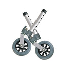 Drive Medical - Roues pivotantes de 5 po avec blocage-Gris, caoutchouc