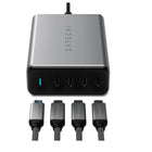 Satechi Chargeur GaN PD 4 ports USB-C 165 W - Gris sidéral-2 x USB-C PD connected - up to 100W/60W