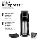 Keurig K-Express Cafetière à dosettes K-Cup à portion unique - avec réservoir amovible et fonction bouton solide - noir-Goût audacieux : le K-Express dispose d'un bouton puissant pour un goût de café plus audacieux et plus intense