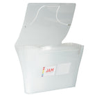 JAM Paper Classeurs accordéon à 13 pochettes, format lettre, 9 x 13 po, transparent, 2/pqt (2163590z)-Transparent