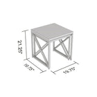 Safdie & Co. 20L 18L Table D'Appoint - Métal Noir - Bois Récupéré - 2 Pieces-Petit et compact